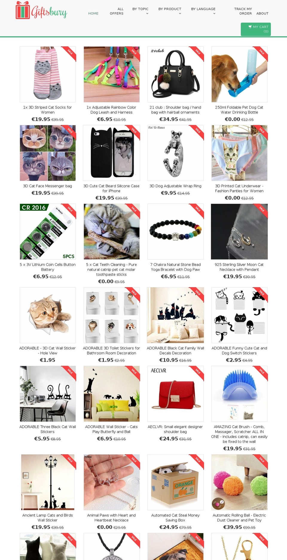 giftsbury.com — Shopify storefront screenshot