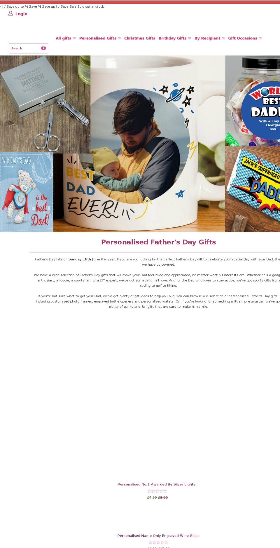 giftsfinder.co.uk shopify website screenshot