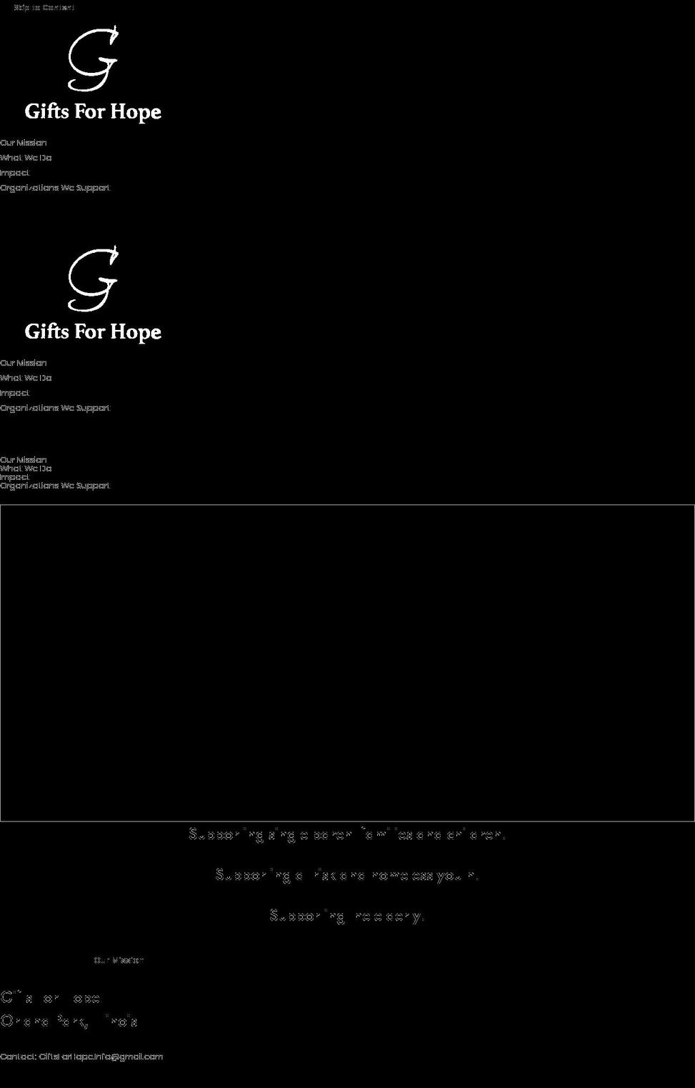 giftsforhope.net shopify website screenshot