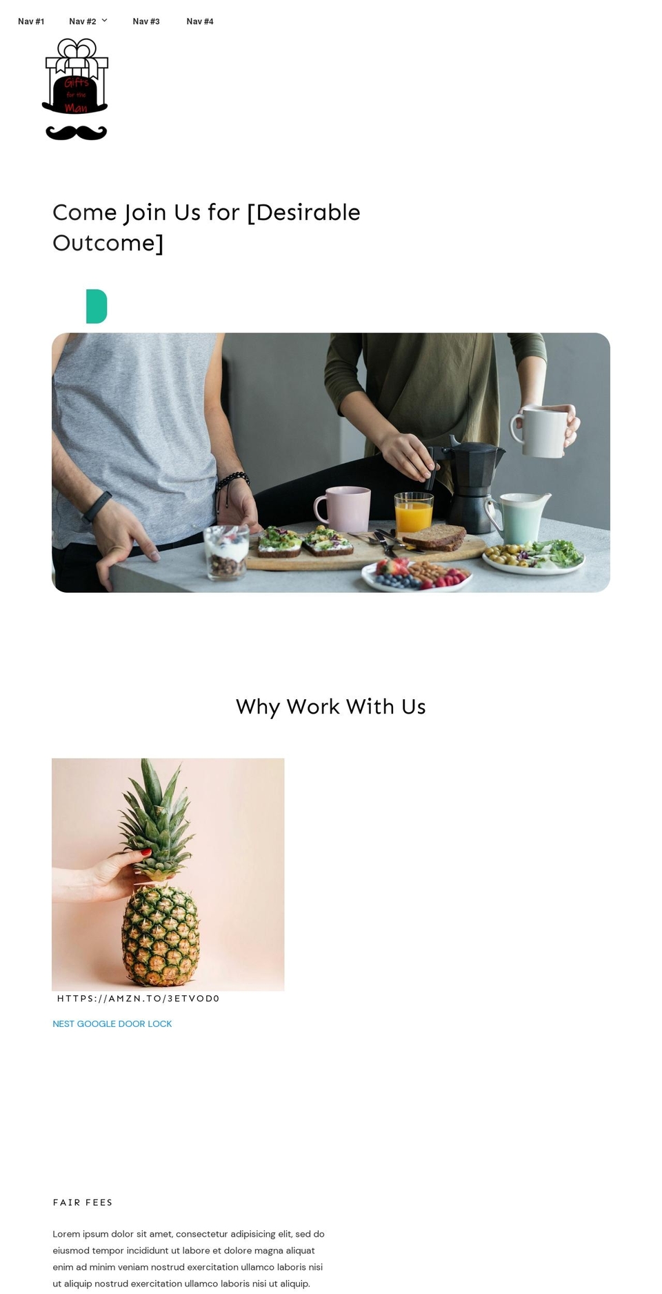 giftsfortheman.com — Shopify storefront screenshot