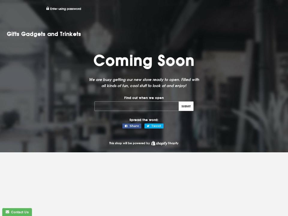 giftsgadgetsandtrinkets.com — Shopify storefront screenshot