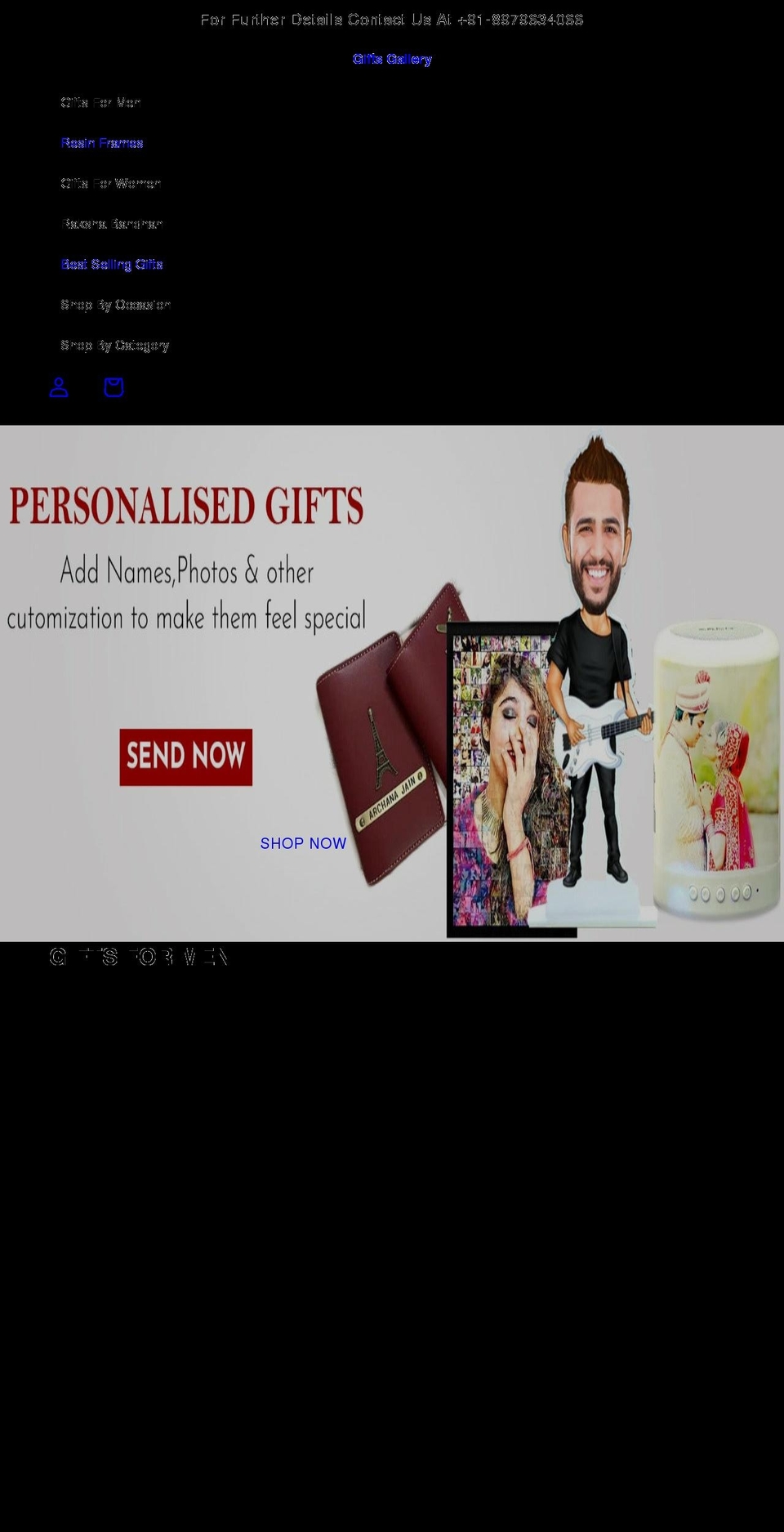 giftsgallery.online shopify website screenshot