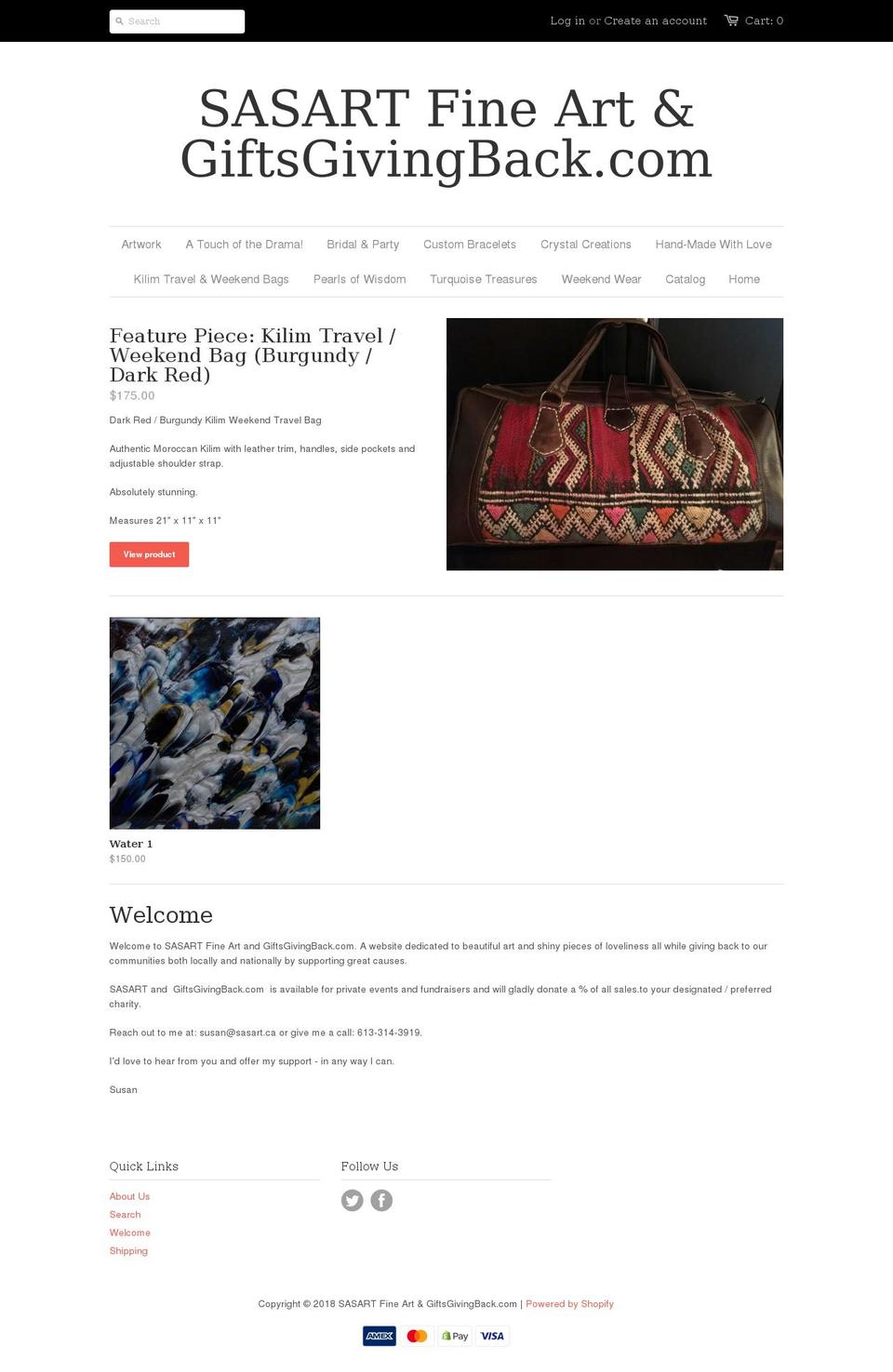 giftsgivingback.net shopify website screenshot