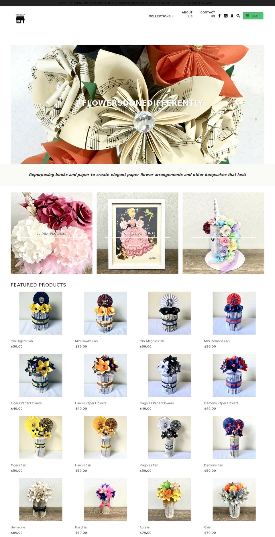 giftshack.com.au shopify website screenshot