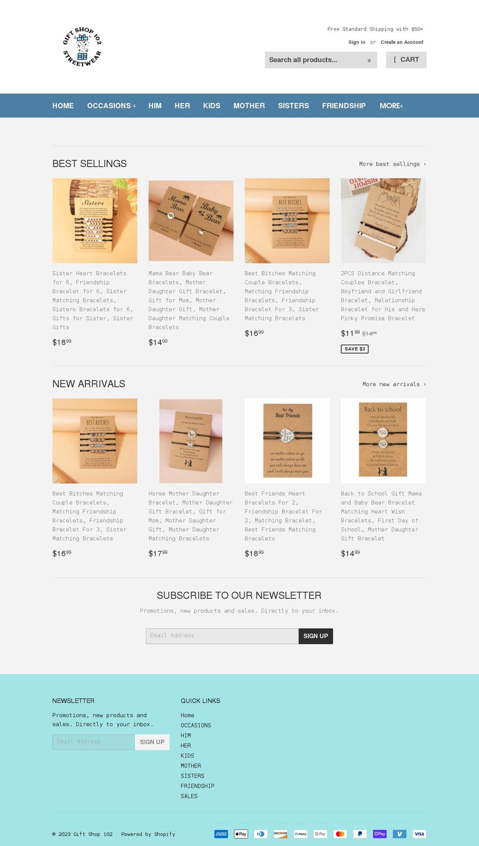 giftshop102.com shopify website screenshot