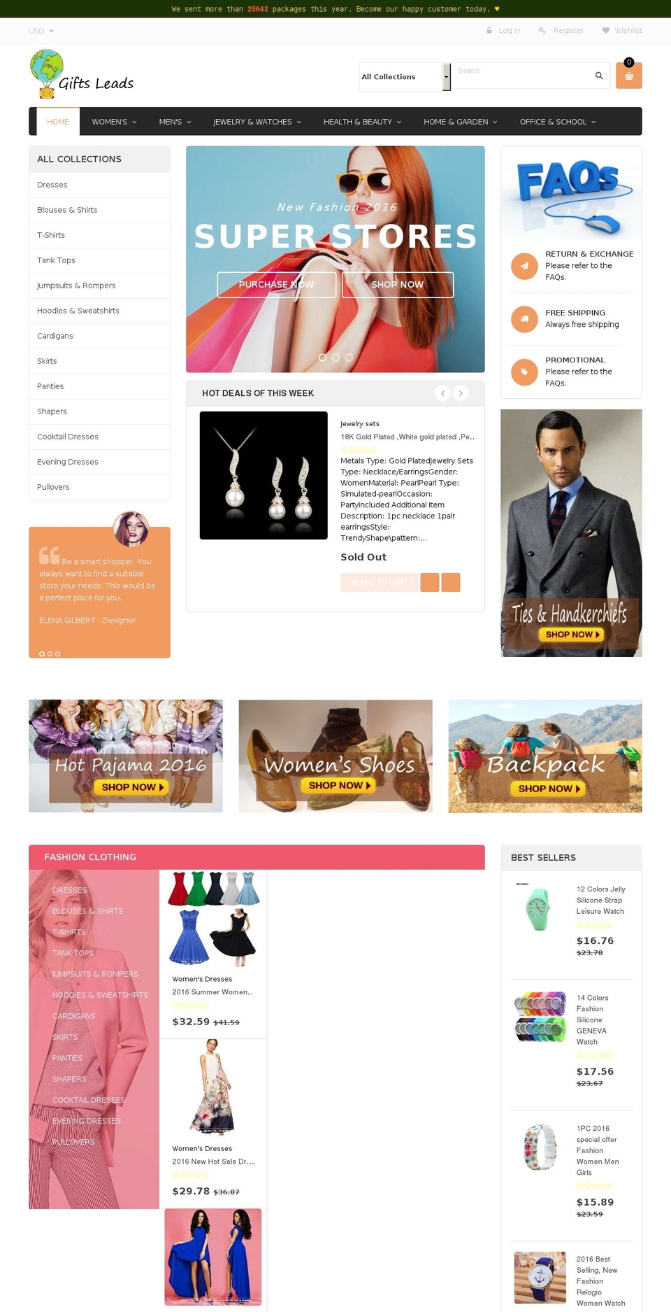 giftsleads.com shopify website screenshot