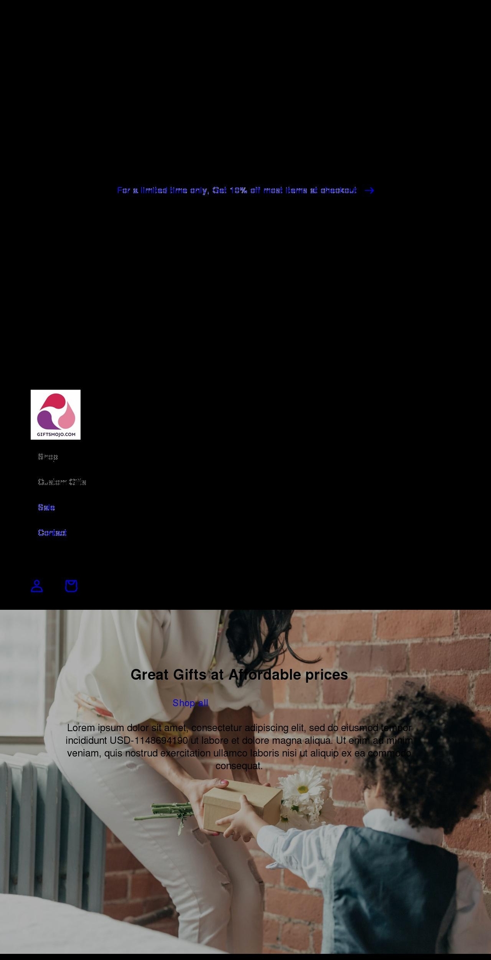 giftsmojo.com shopify website screenshot