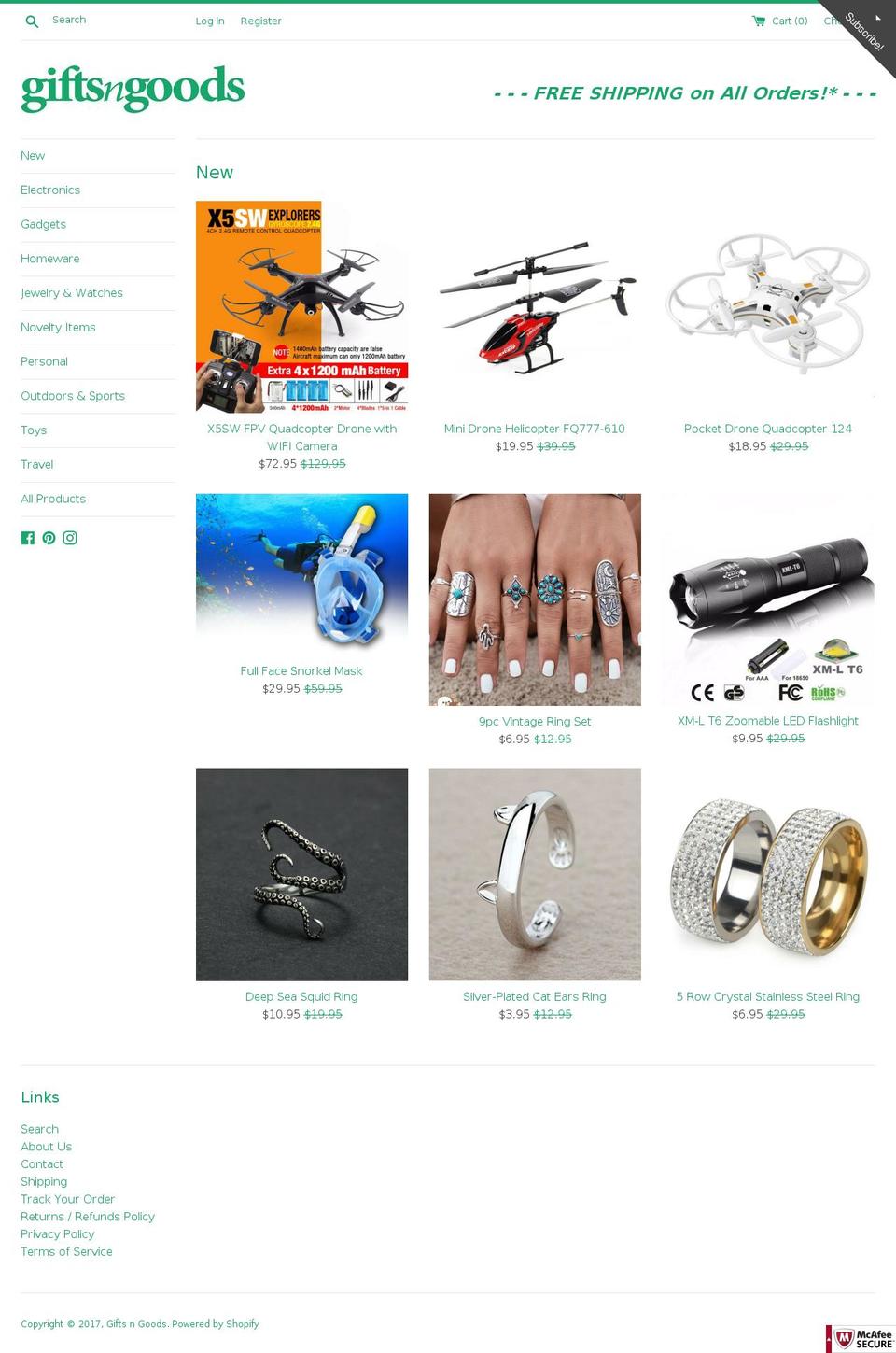 giftsngoods.com shopify website screenshot