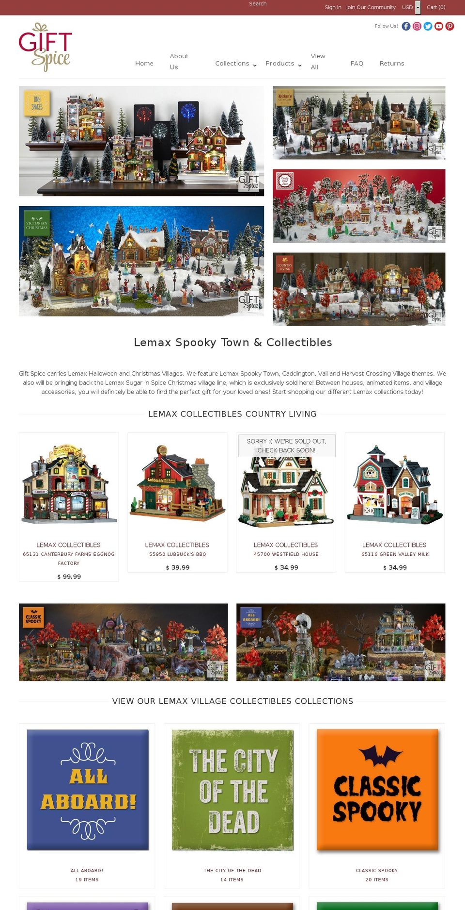 giftspice.com shopify website screenshot