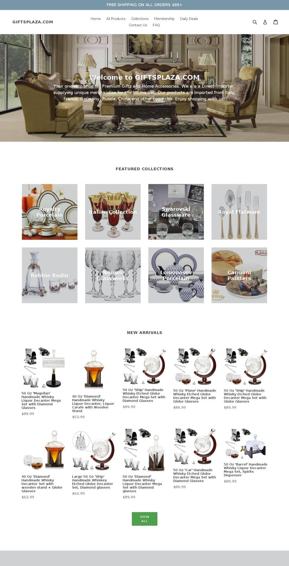 giftsplaza.com shopify website screenshot