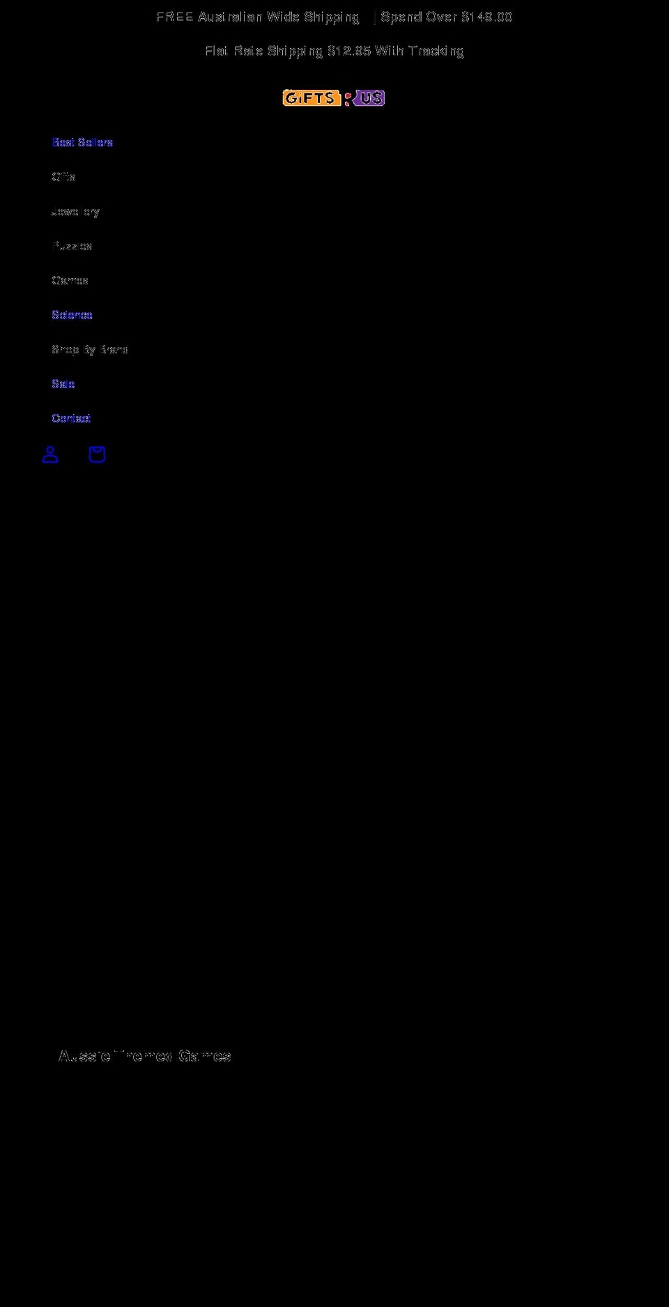 giftsrus.com.au shopify website screenshot