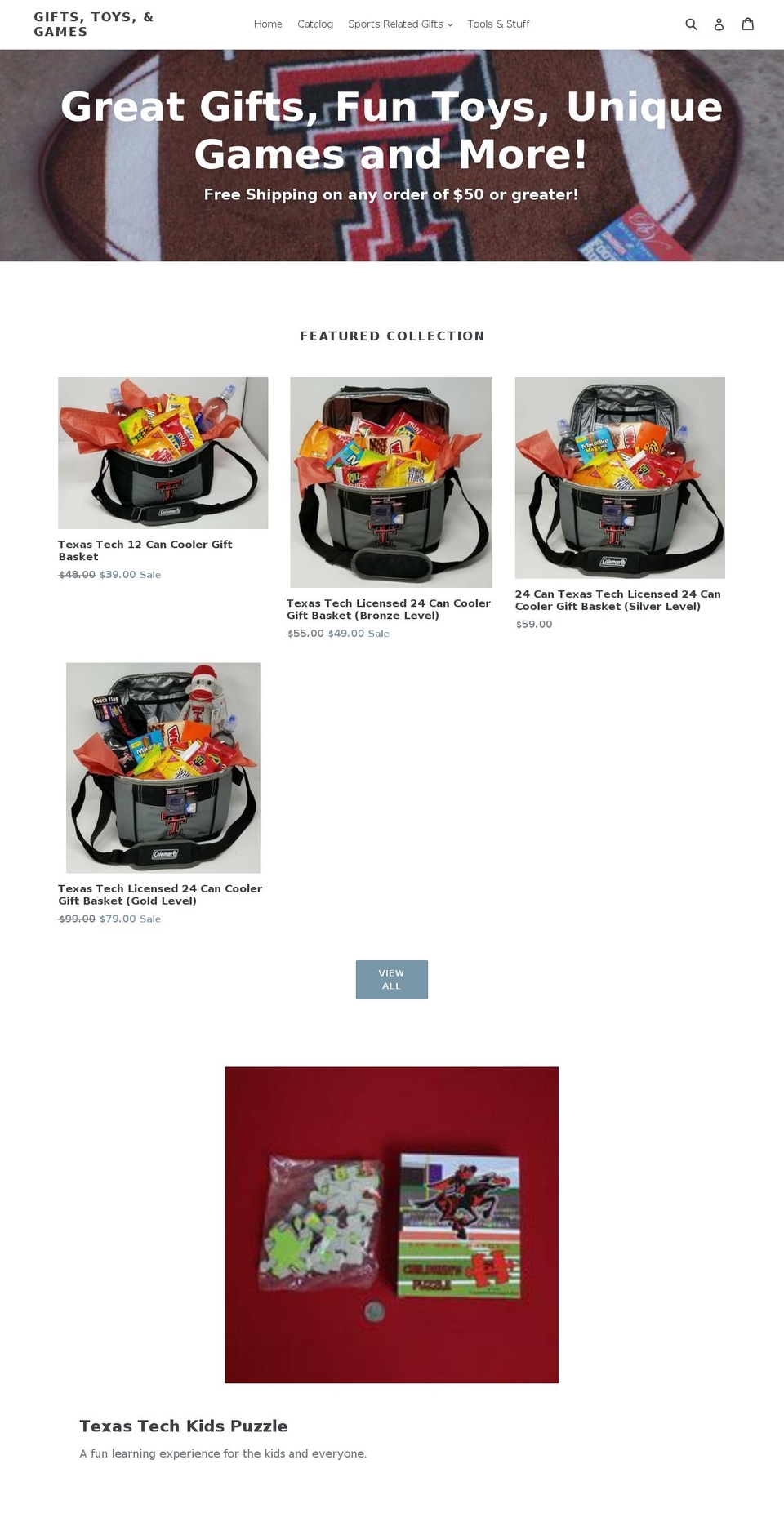giftstoysandgames.com — Shopify storefront screenshot