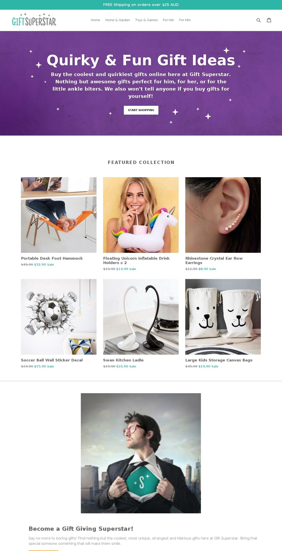 giftsuperstar.com — Shopify storefront screenshot
