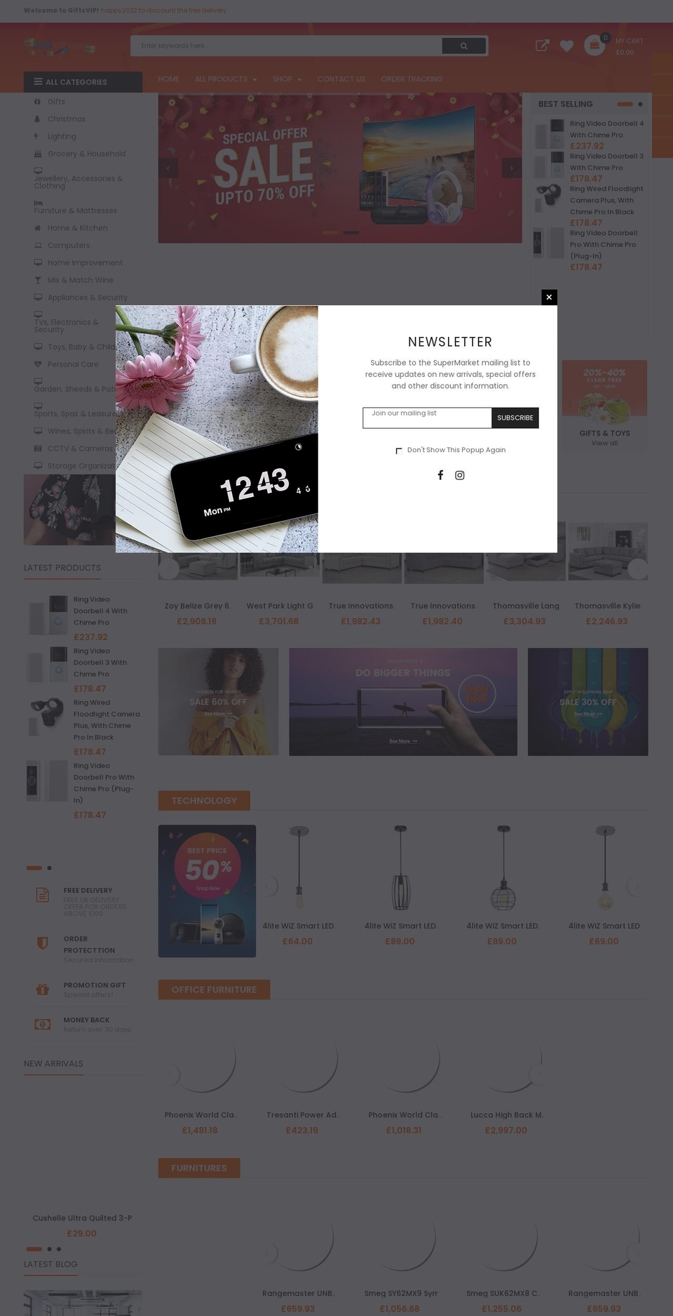 Gifts Shopify theme site example giftsvip.com