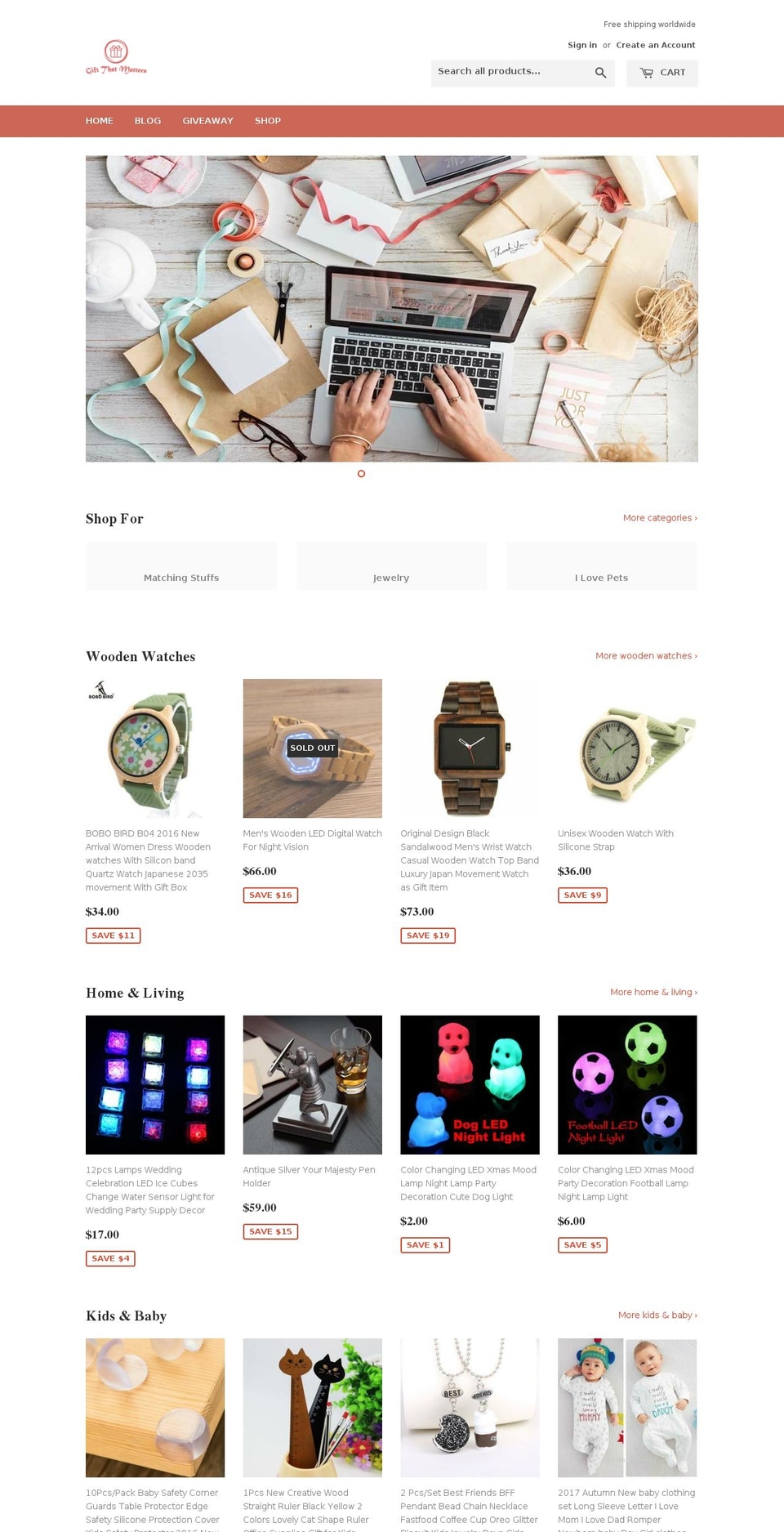giftthatmatters.com shopify website screenshot