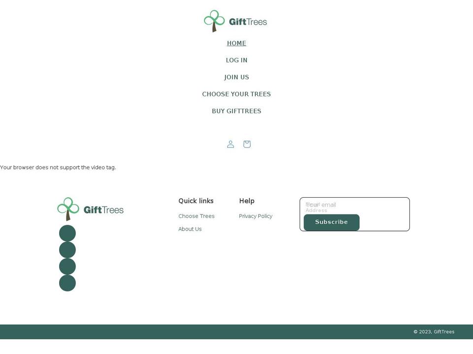 gifttrees.store shopify website screenshot