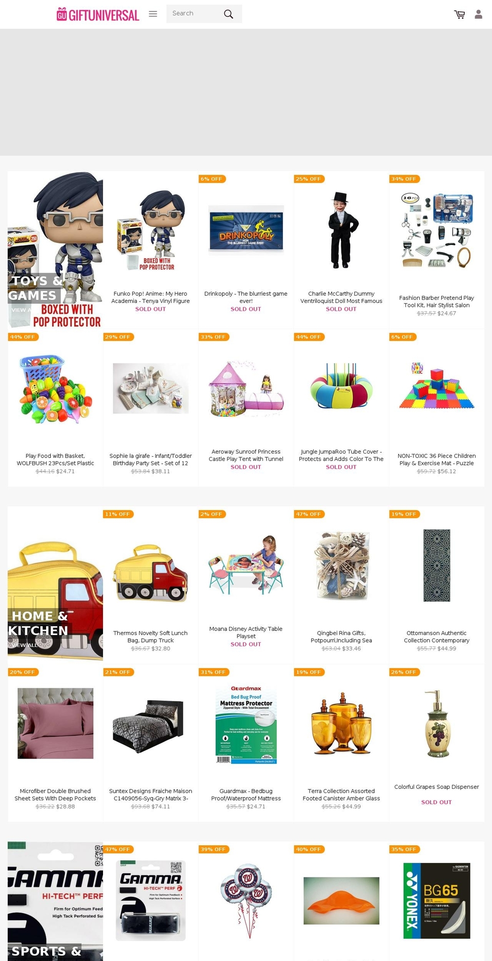 giftuniversal.com — Shopify storefront screenshot