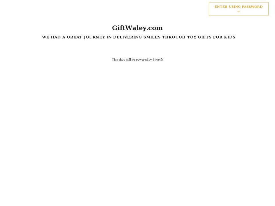 giftwaley.com shopify website screenshot