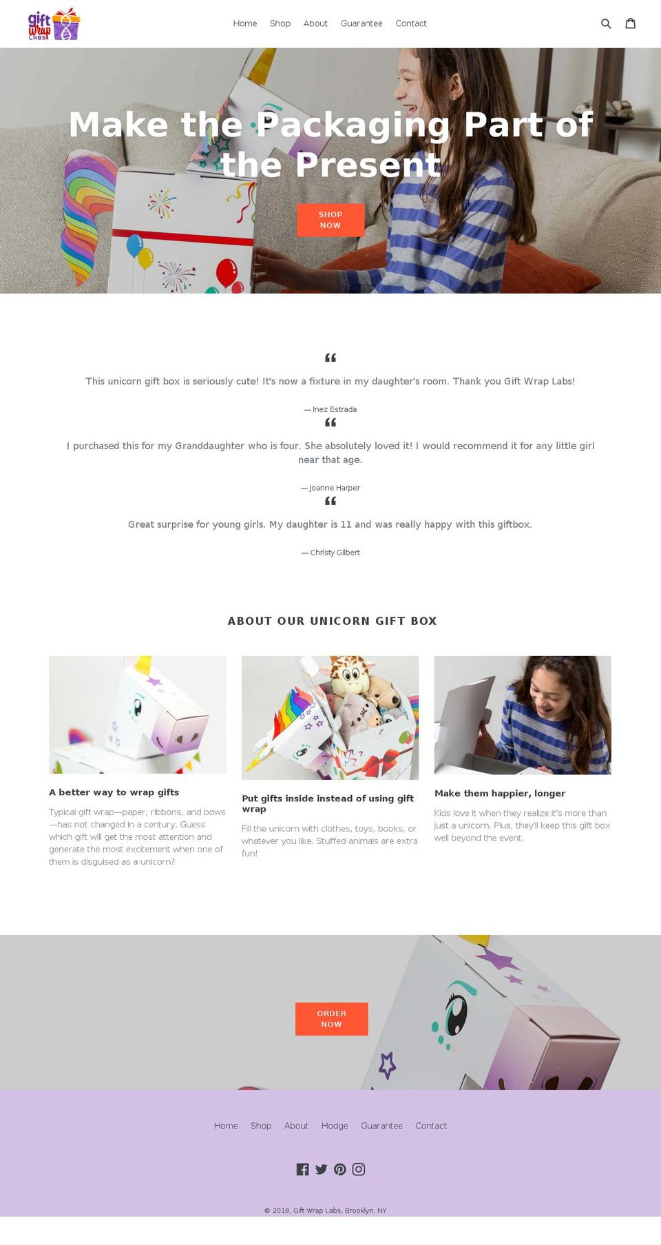 giftwraplabs.com shopify website screenshot