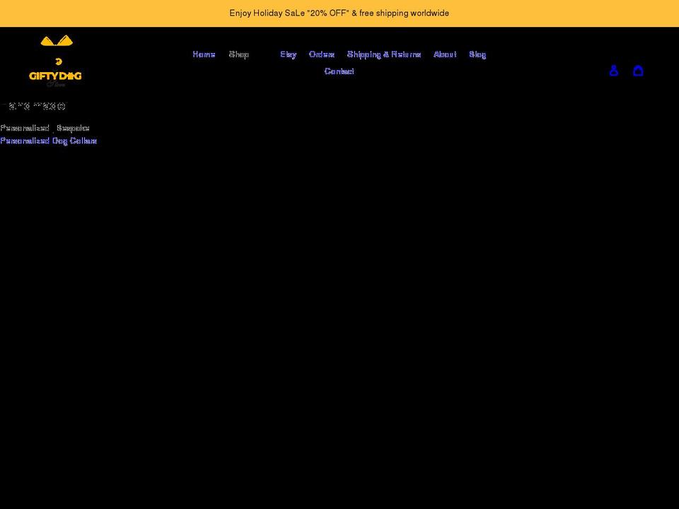 giftydogstore.com shopify website screenshot