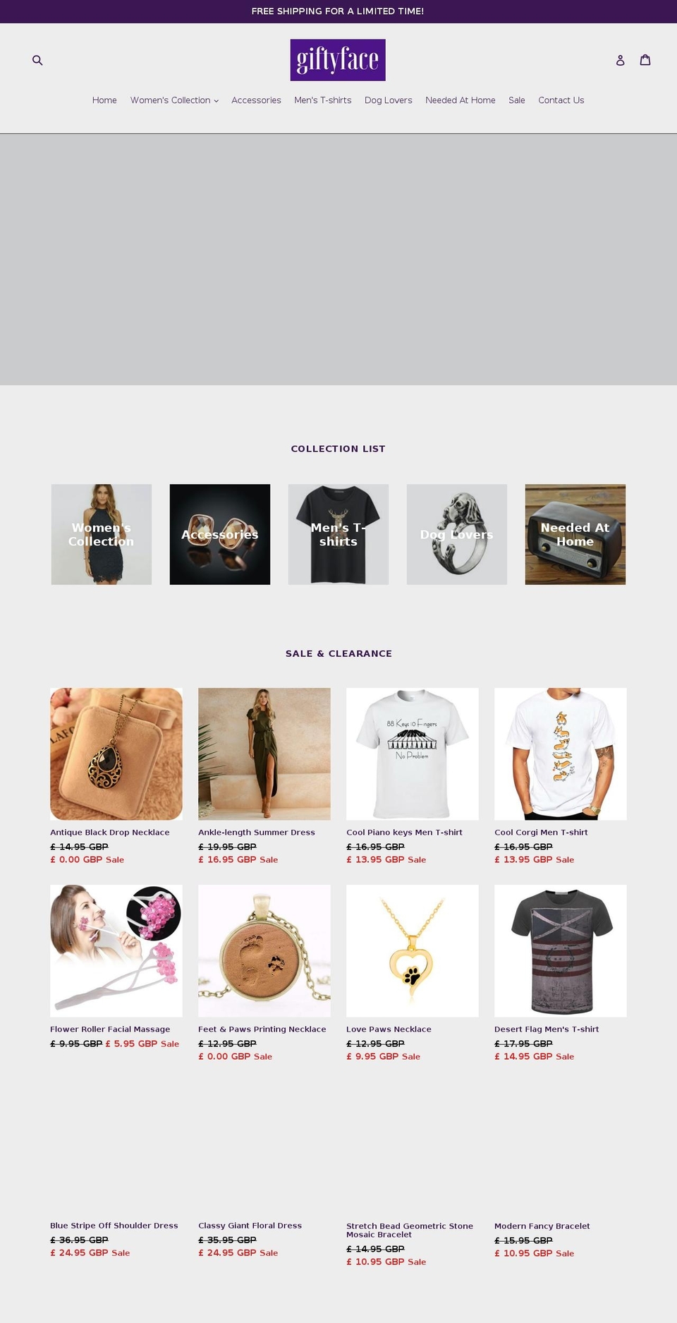 giftyface.com — Shopify storefront screenshot