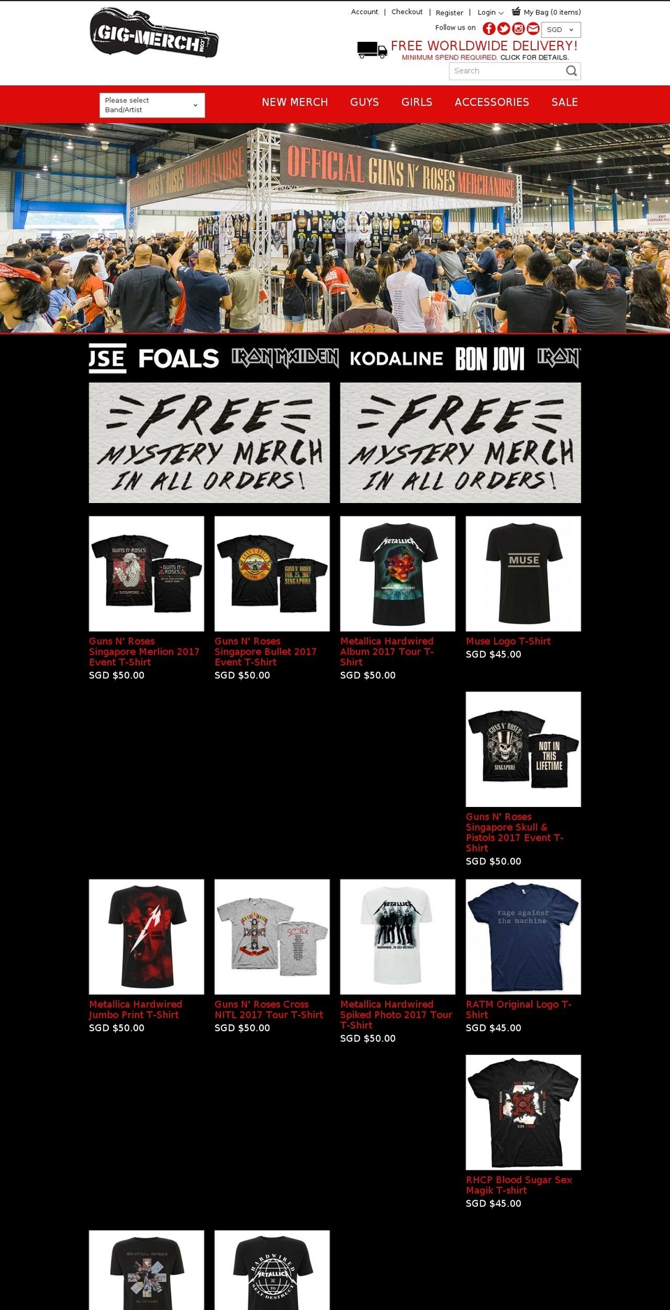 gig-merch.com shopify website screenshot