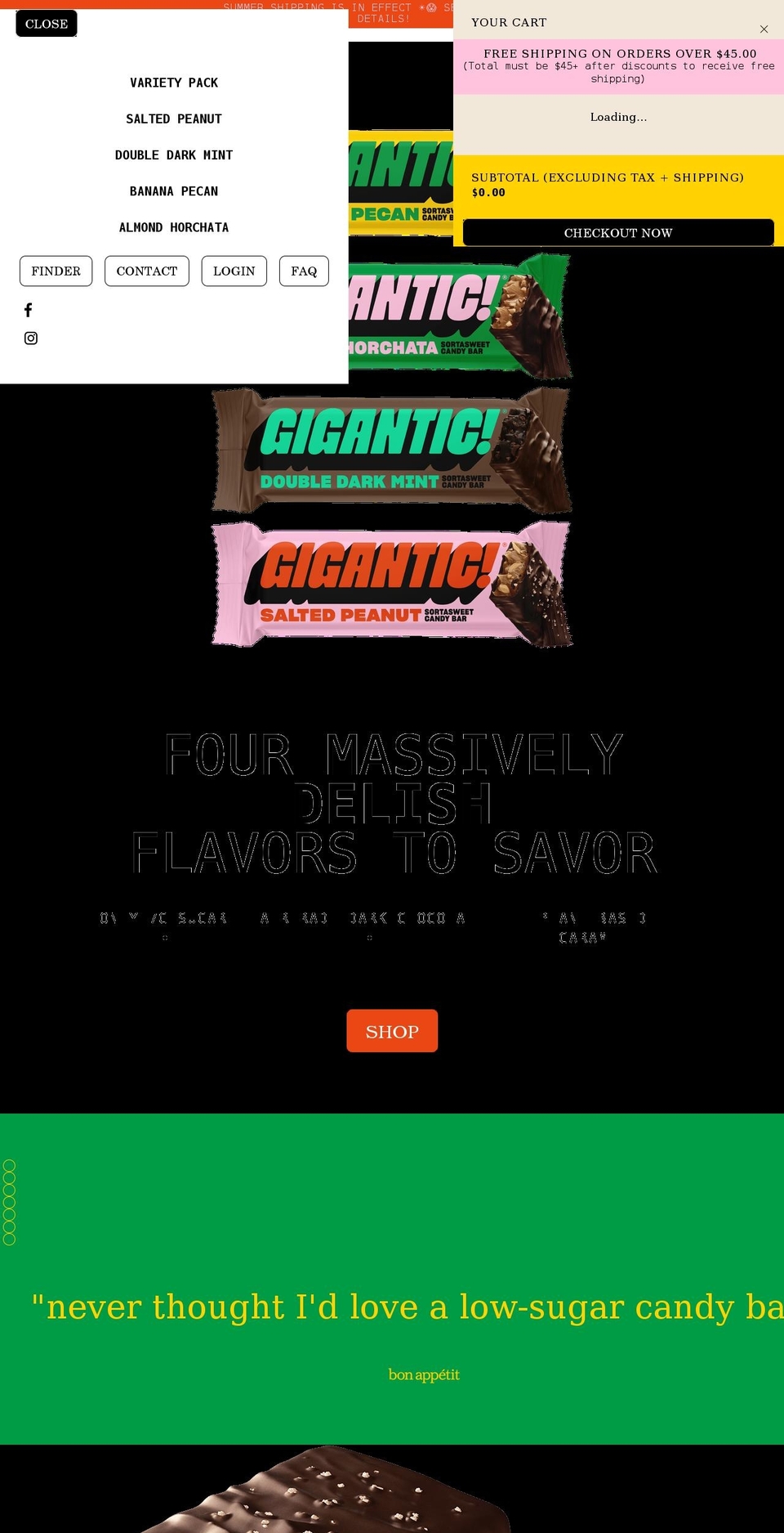 giganticcandy.com shopify website screenshot