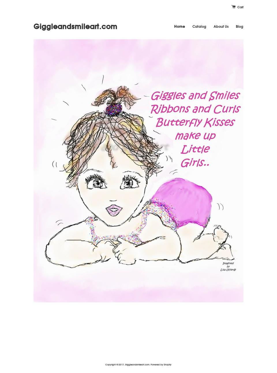 giggleandsmileart.com shopify website screenshot