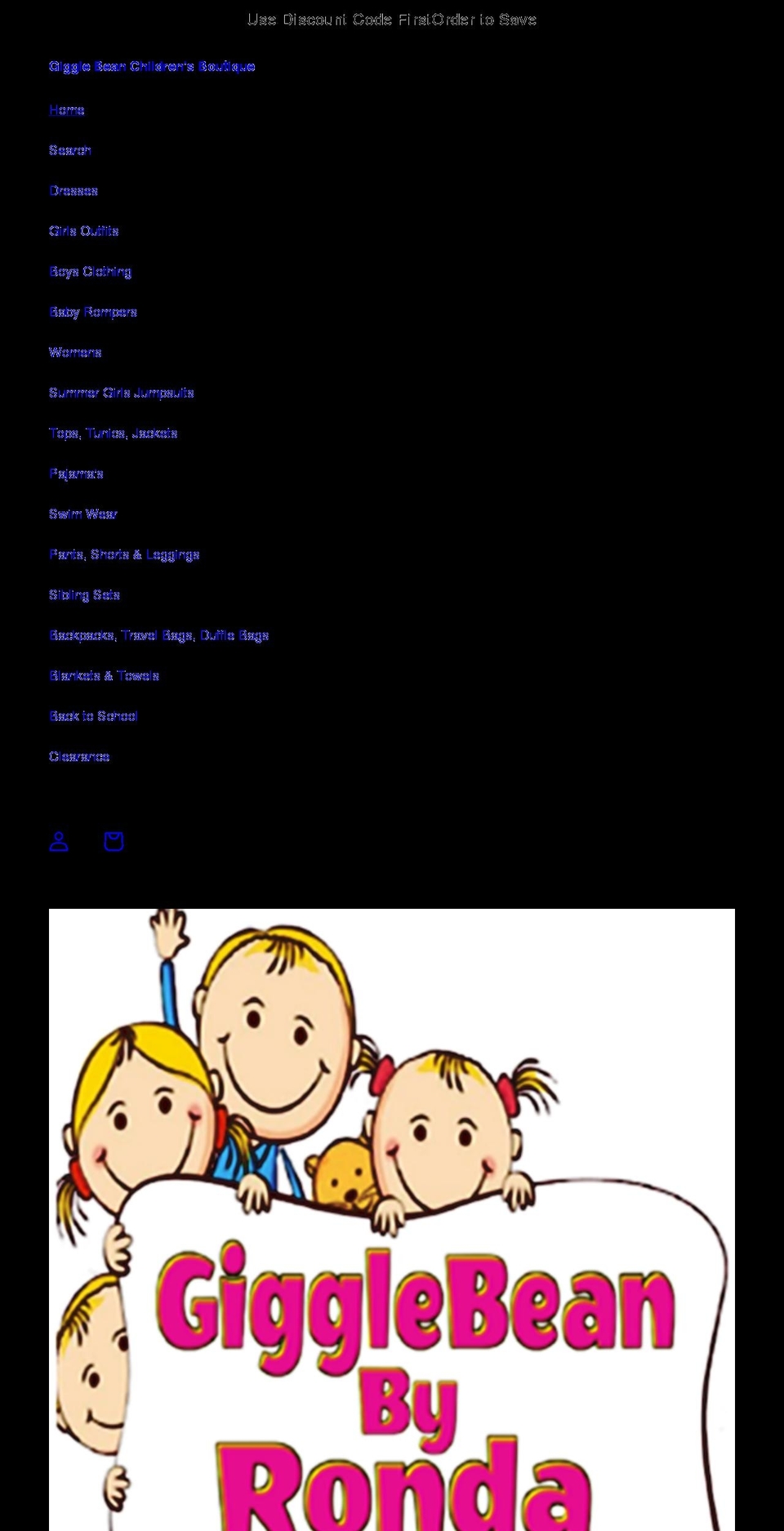 gigglebeanboutique.com shopify website screenshot