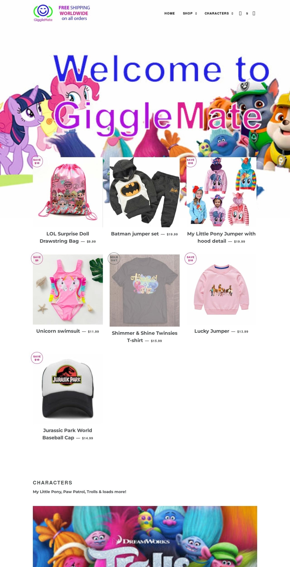 gigglemate.com — Shopify storefront screenshot