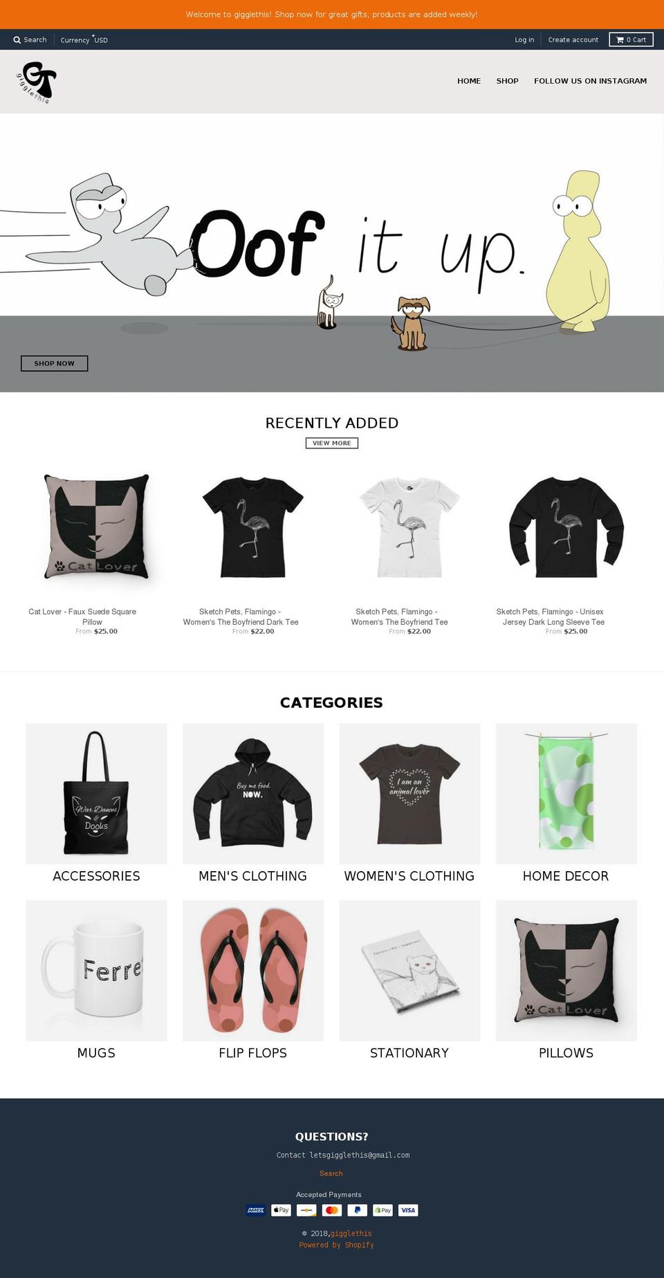 gigglethis.com — Shopify storefront screenshot