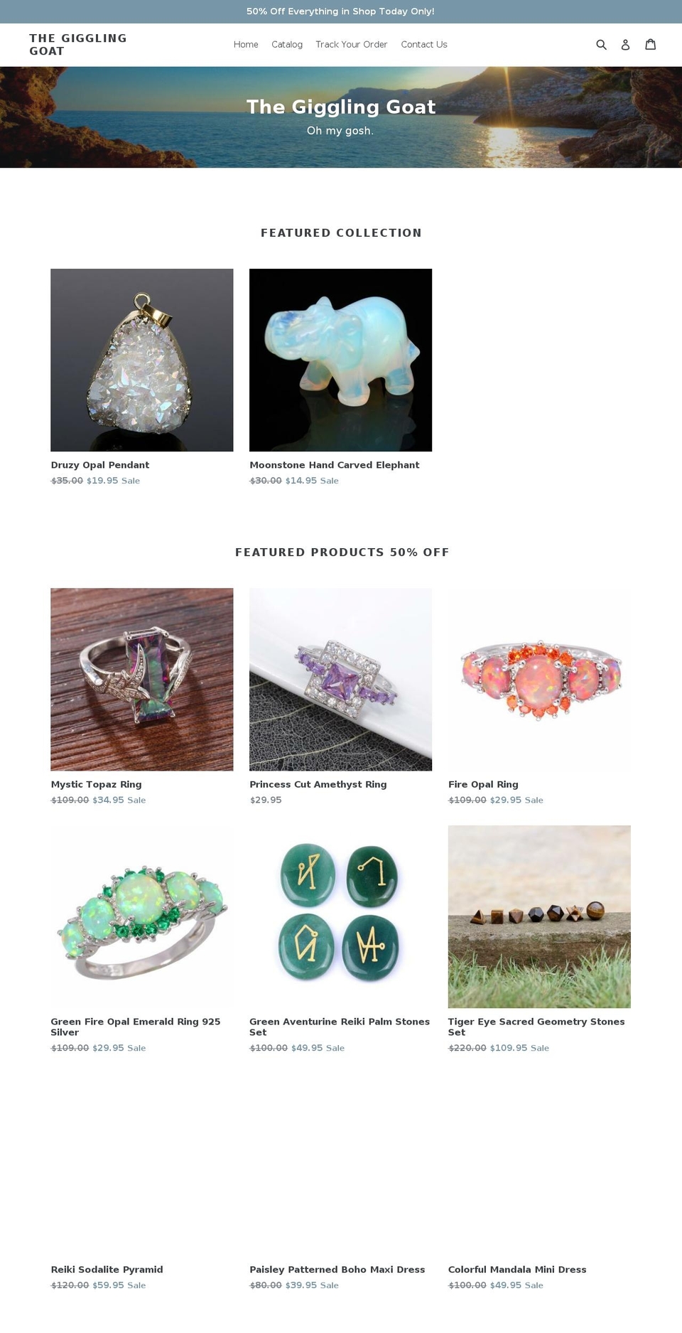 gigglinggoat.net shopify website screenshot