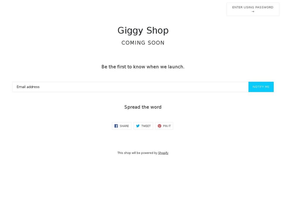 giggyshop.com — Shopify storefront screenshot