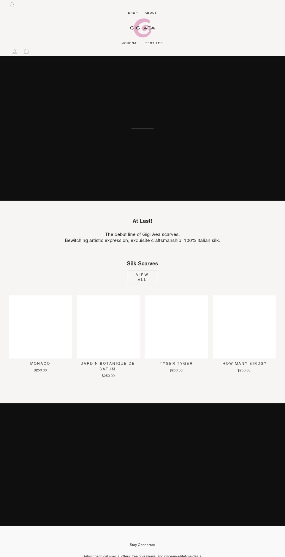 gigiaea.com shopify website screenshot