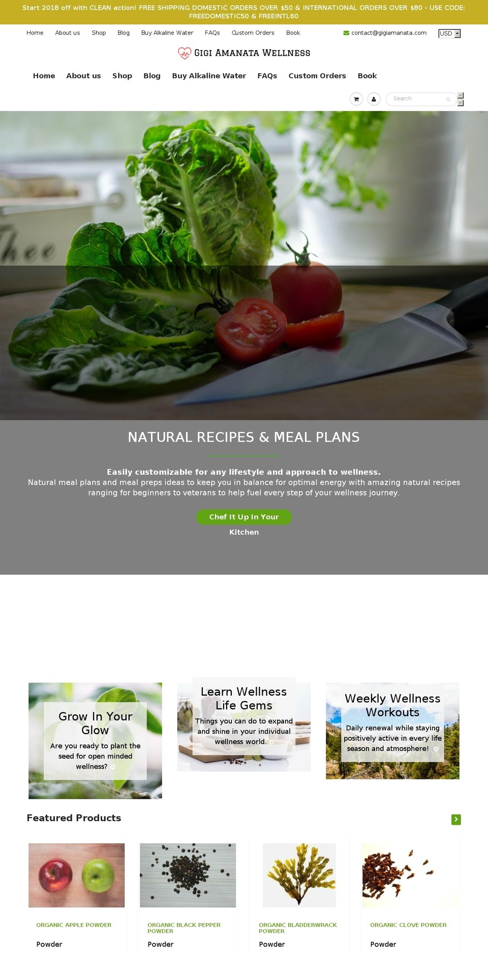 gigiamanata.com shopify website screenshot