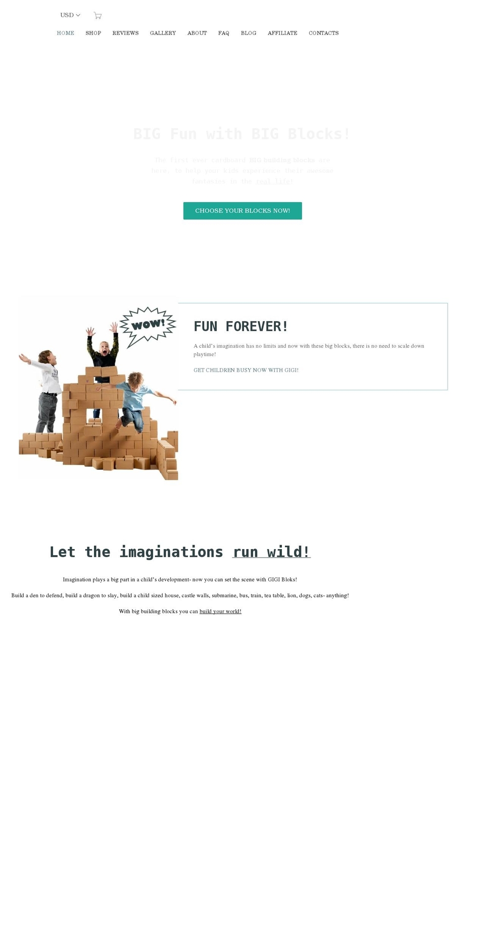 LS #166082822 (05-06-2017 07:35) Shopify theme site example gigibloks.com