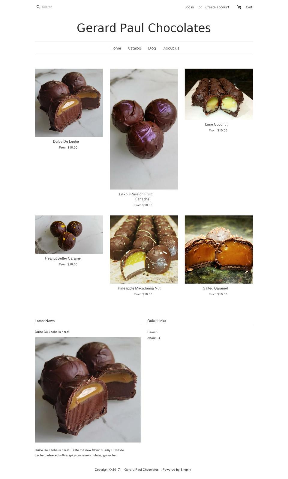 gigichocolate.com shopify website screenshot