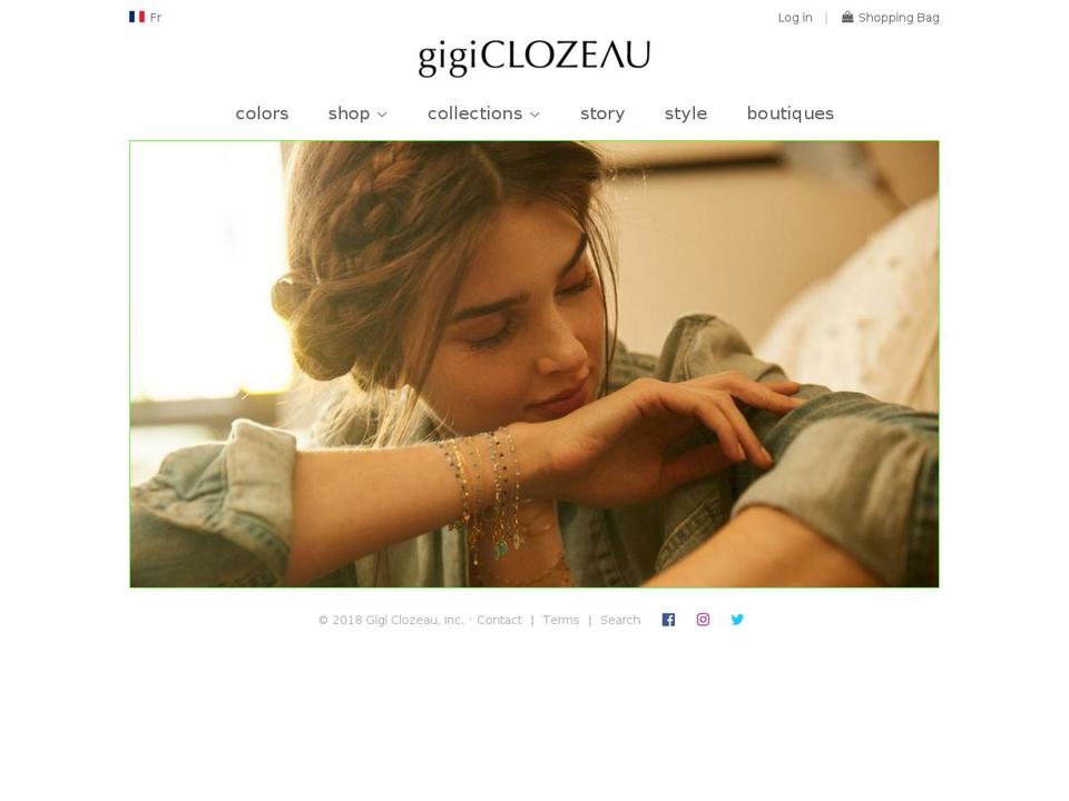 gigiclozeau.com shopify website screenshot