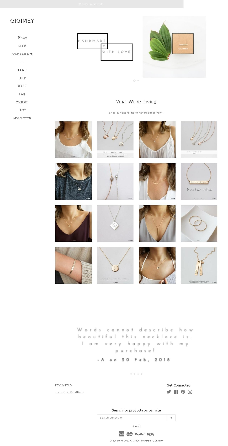 gigimey.com shopify website screenshot