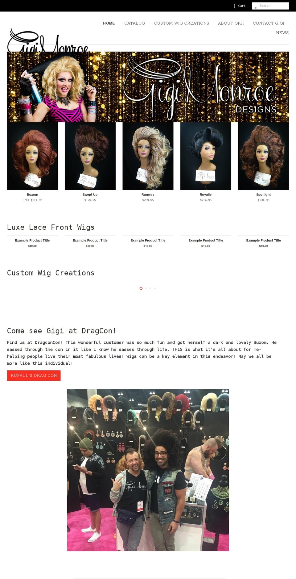gigimonroedesigns.com shopify website screenshot