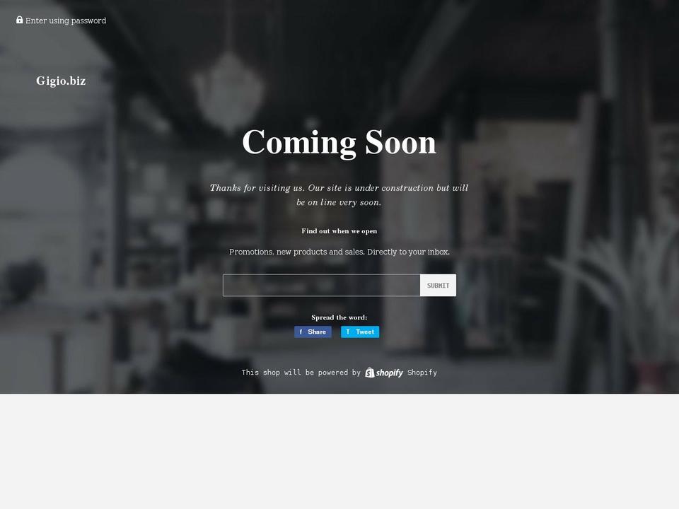 gigio.biz shopify website screenshot