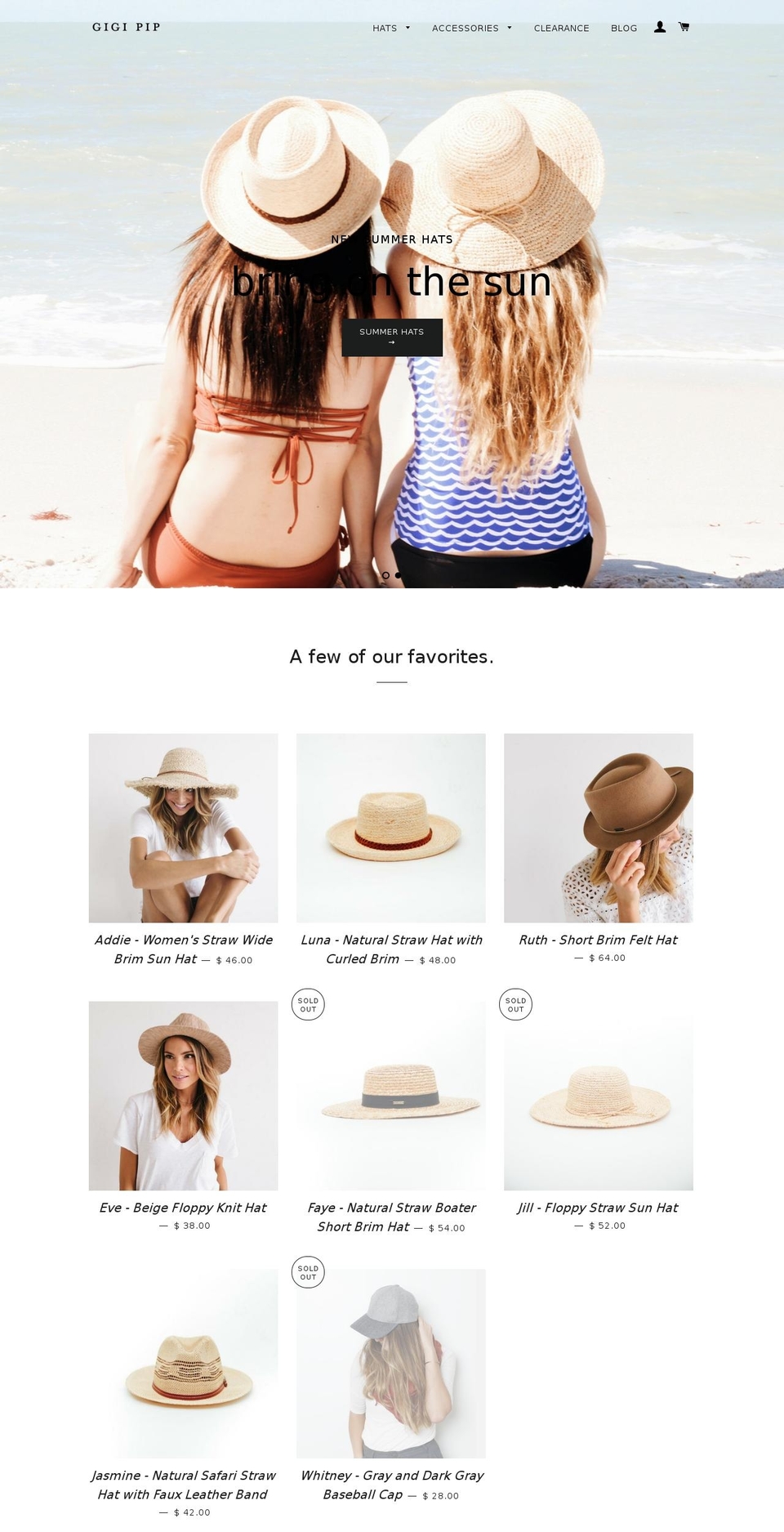 gigipip.com shopify website screenshot