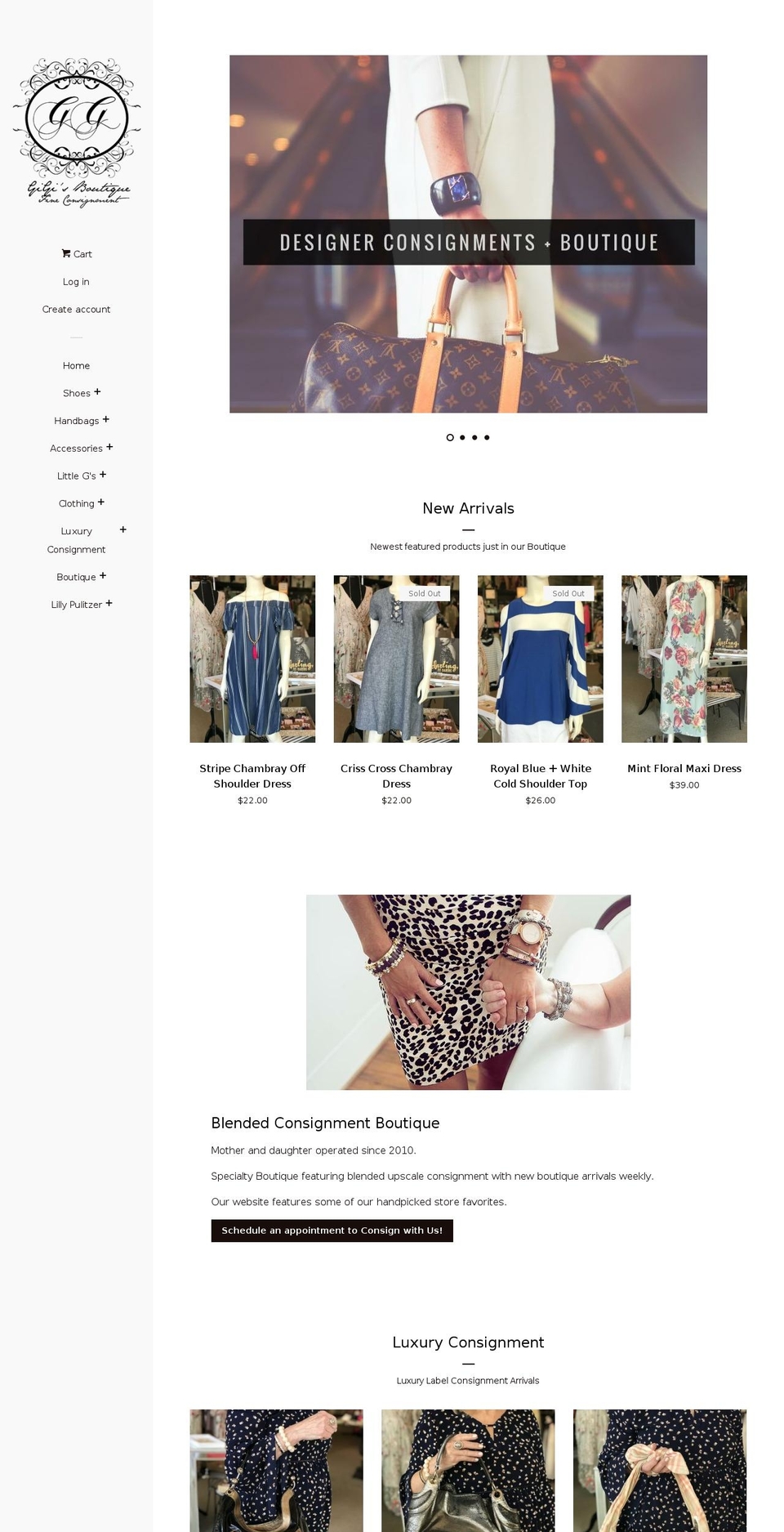 gigisconsignmentboutique.com shopify website screenshot