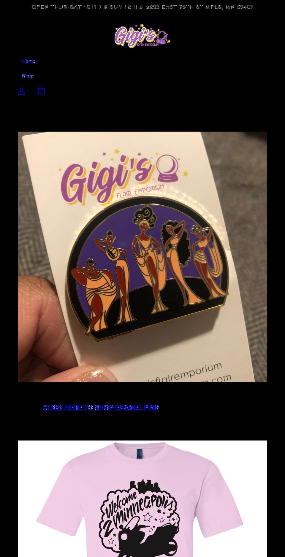 gigisflairemporium.com shopify website screenshot