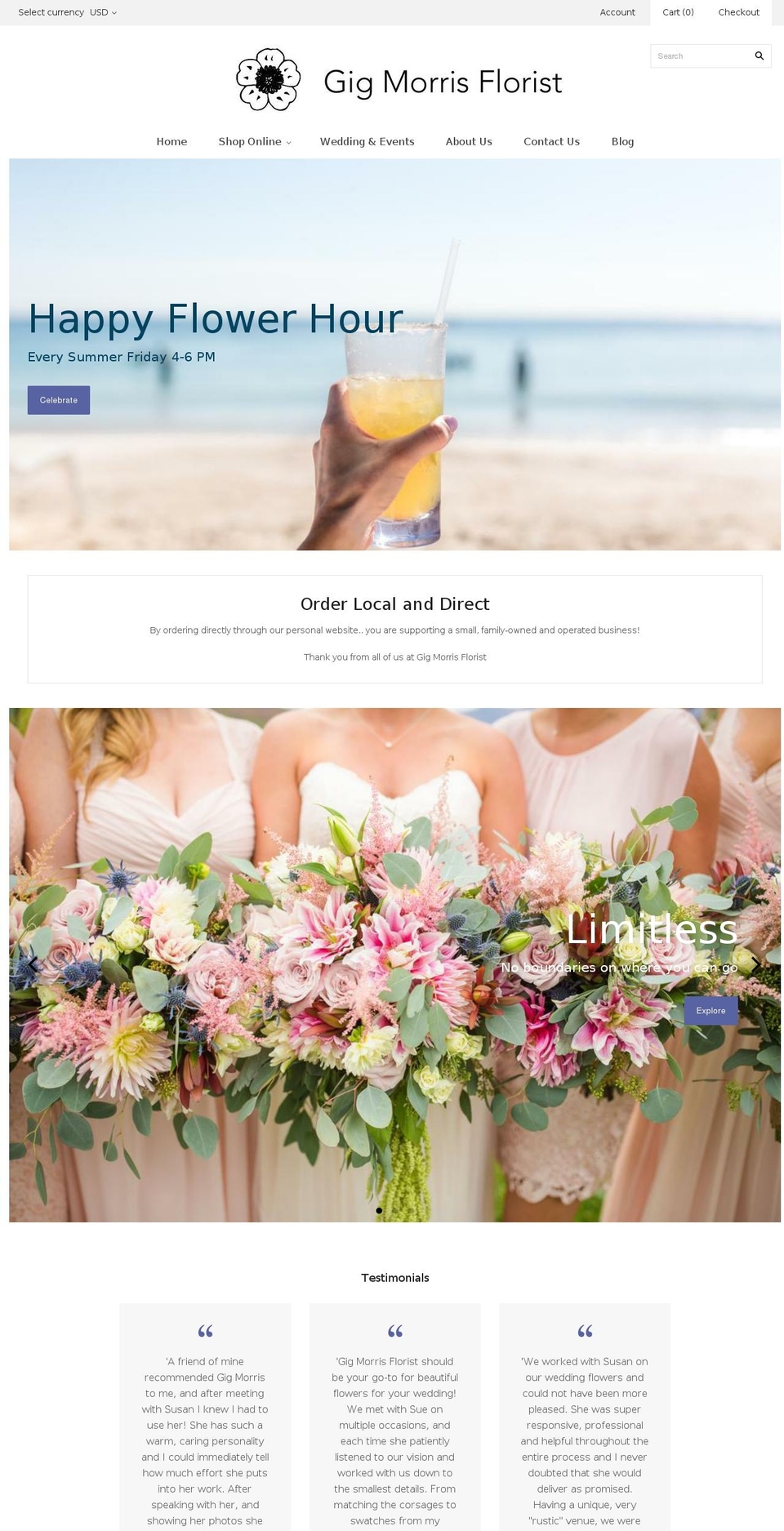 gigmorris.com — Shopify storefront screenshot