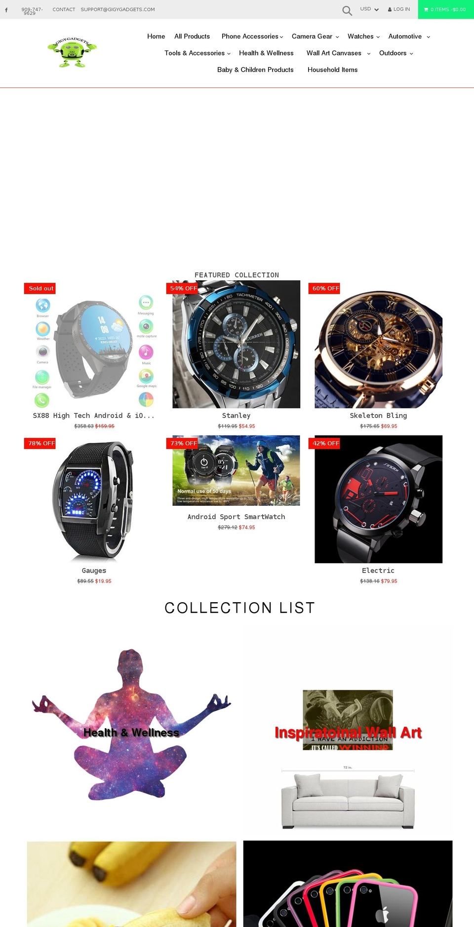 gigygadgets.com shopify website screenshot
