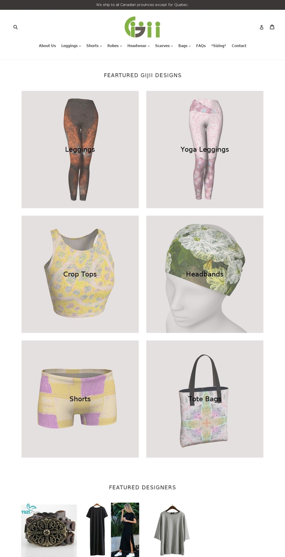 gijii.com — Shopify storefront screenshot