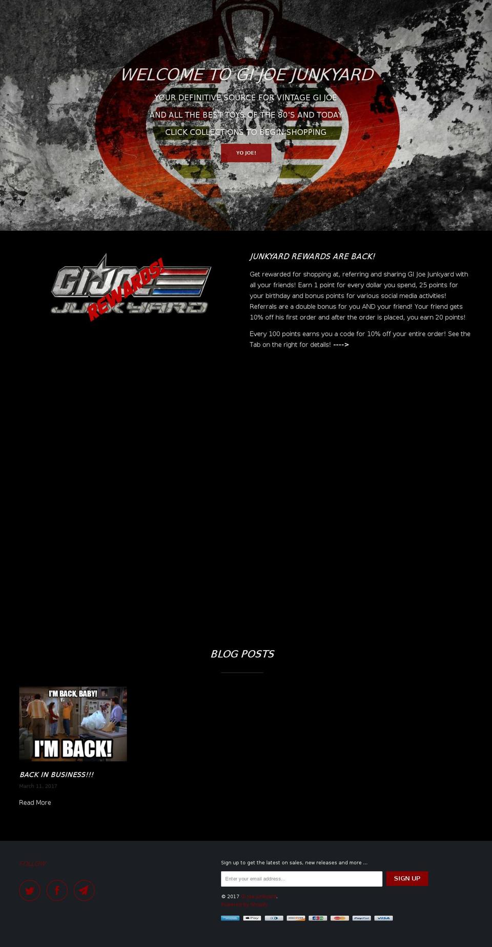 gijoejunkyard.com shopify website screenshot