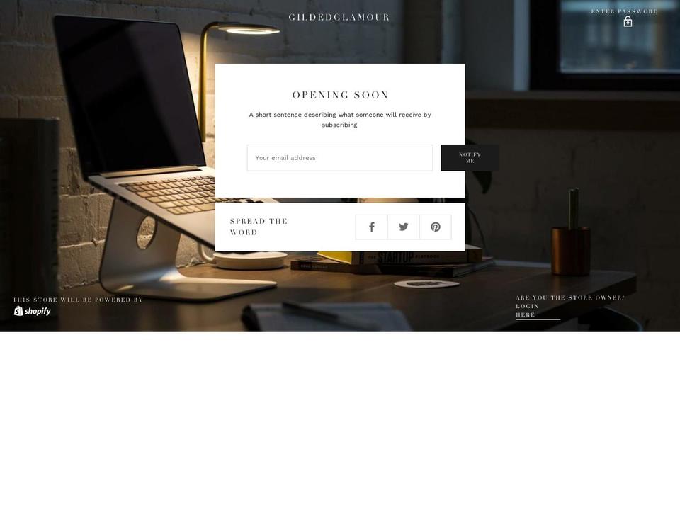 gilded-glamour.com — Shopify storefront screenshot