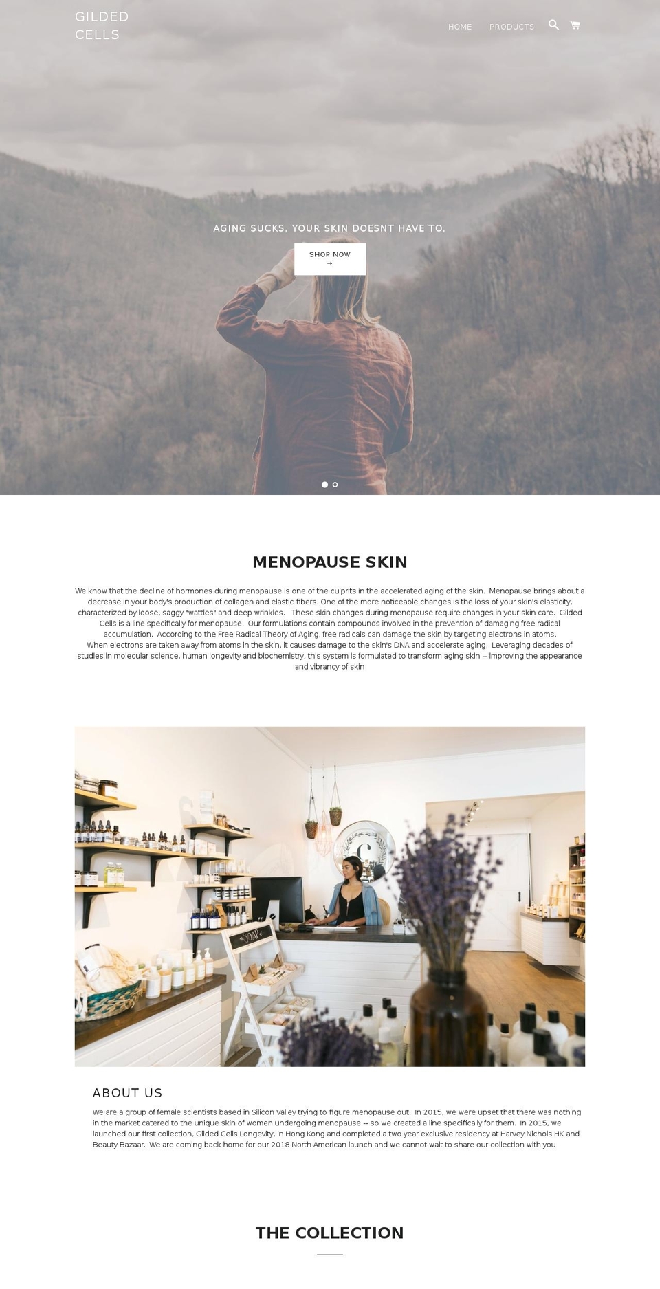 gildedcells.com — Shopify storefront screenshot